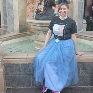 Blue Tulle Skirt with Graphic Tee
